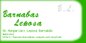 barnabas leposa business card